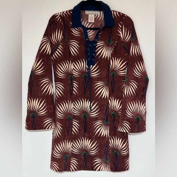 Flying Tomato Brown Mini Corduroy Bell Sleeve Dress Size Small - Picture 1 of 9